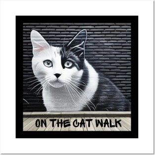 Cat Mural T-shirt Posters and Art